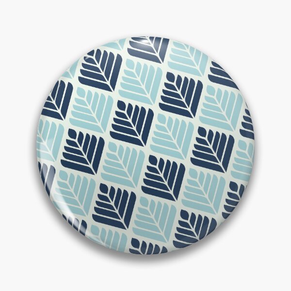 Item preview, A pattern of blue and white leaves designed and sold by johndesign88.