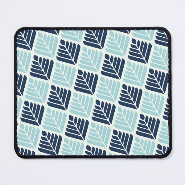 Item preview, A pattern of blue and white leaves designed and sold by johndesign88.
