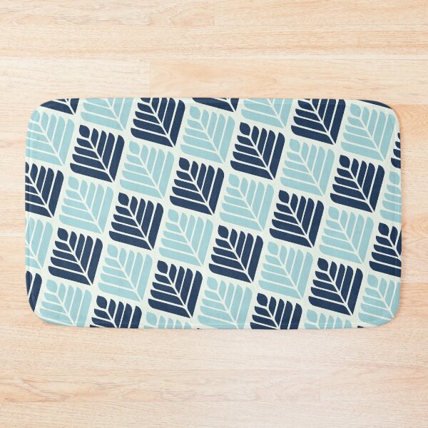 Item preview, A pattern of blue and white leaves designed and sold by johndesign88.