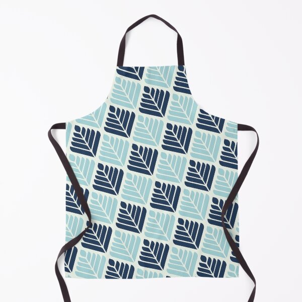 Item preview, A pattern of blue and white leaves designed and sold by johndesign88.