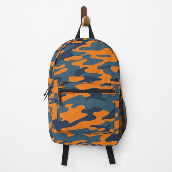 Item preview, Orange and blue gray camouflage pattern designed and sold by TheCamoShop.