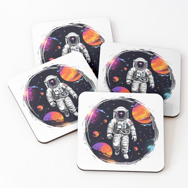 Item preview, Astronaut Floating in Space, Bright Planets  designed and sold by TyGuySupply.