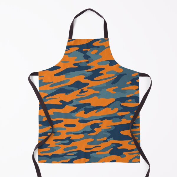 Artikelvorschau, Orangefarbener und blaugrauer Tarnmusterdruck entworfen und verkauft von TheCamoShop.