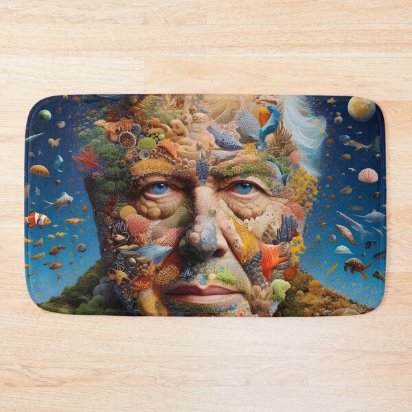 Item preview, Sir David Attenborough Animal Arcimboldo designed and sold by AI-ArtOfScience.