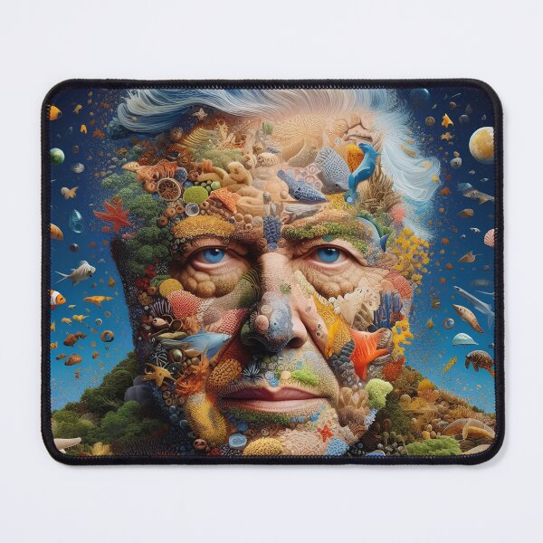 Item preview, Sir David Attenborough Animal Arcimboldo designed and sold by AI-ArtOfScience.