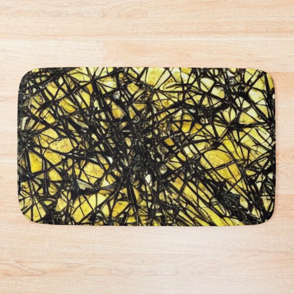 Aperçu de l'œuvre Patch de bruyère abstrait sur jaune créée et vendue par calibrit.