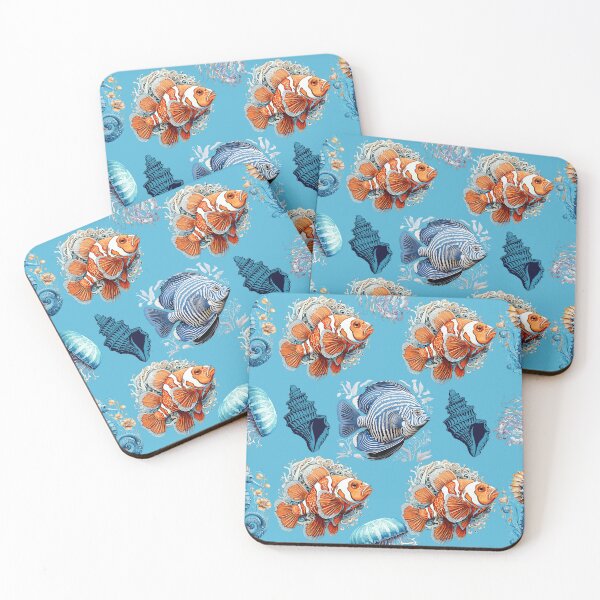 Item preview, Fish,Sea Horses,Shells and Jellyfish Pattern designed and sold by AoraDesign.