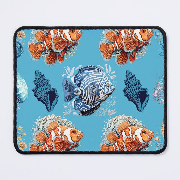 Item preview, Fish,Sea Horses,Shells and Jellyfish Pattern designed and sold by AoraDesign.
