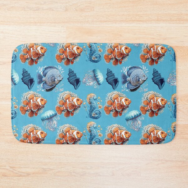 Item preview, Fish,Sea Horses,Shells and Jellyfish Pattern designed and sold by AoraDesign.