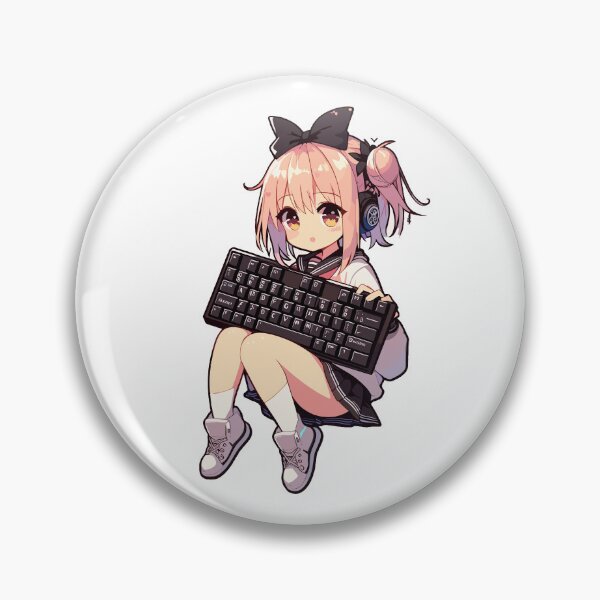 Item preview, qwerty girl anime keyboard designed and sold by GlobalDesigns-.
