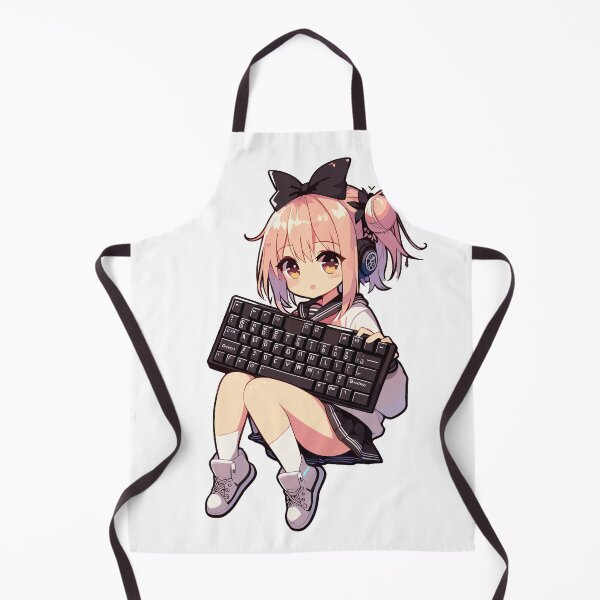 Item preview, qwerty girl anime keyboard designed and sold by GlobalDesigns-.