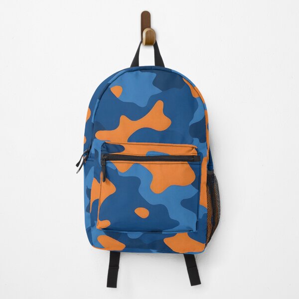 Item preview, Blue and orange camouflage pattern designed and sold by TheCamoShop.