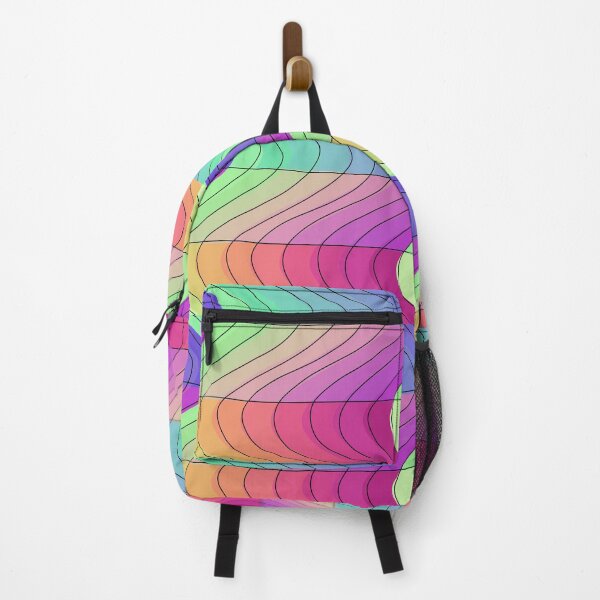 Item preview, Bright Colorful Waves with Black Lines designed and sold by the1249.