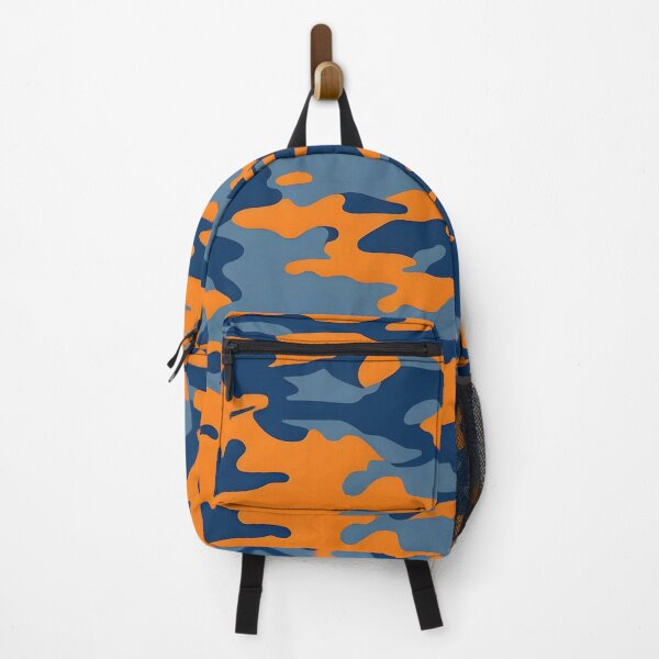 Artikelvorschau, Orange und blaugraue Tarnung entworfen und verkauft von TheCamoShop.