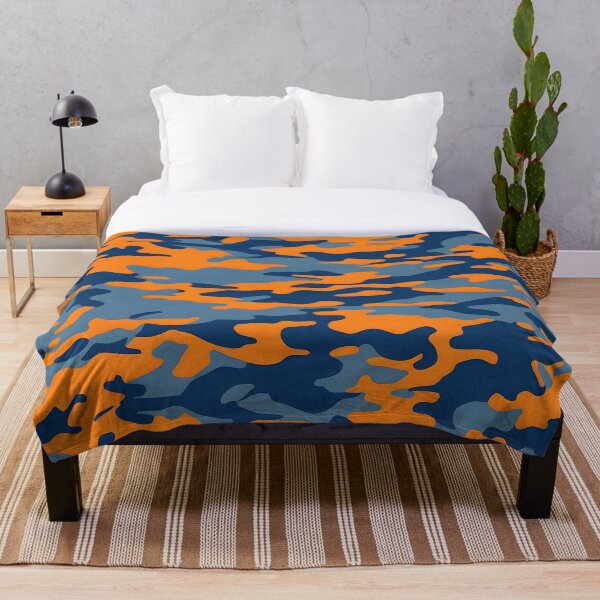 Item preview, Orange and blue gray camouflage designed and sold by TheCamoShop.