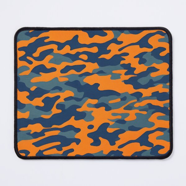 Item preview, Orange and navy blue camouflage designed and sold by TheCamoShop.
