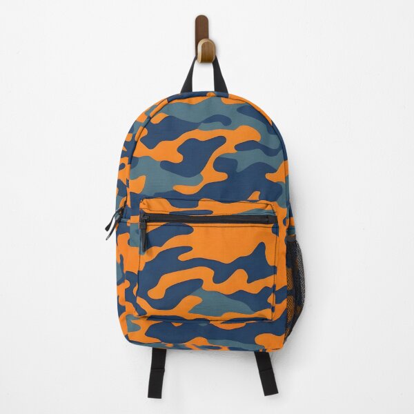 Item preview, Orange and navy blue camouflage designed and sold by TheCamoShop.