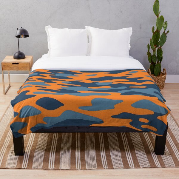 Item preview, Orange and blue gray camo designed and sold by TheCamoShop.