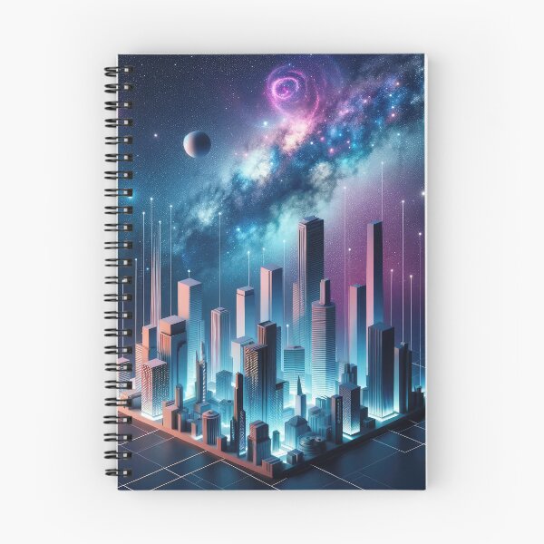 Item preview, Futuristic City Under Starlit Galaxy designed and sold by SunkenCost.
