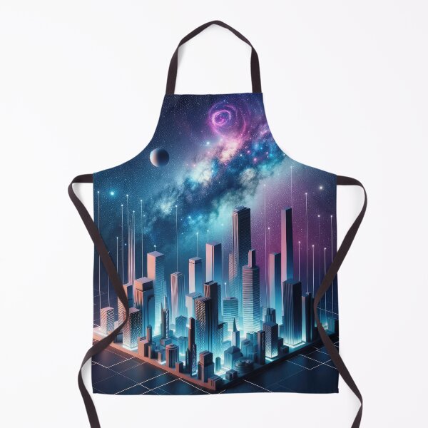 Item preview, Futuristic City Under Starlit Galaxy designed and sold by SunkenCost.