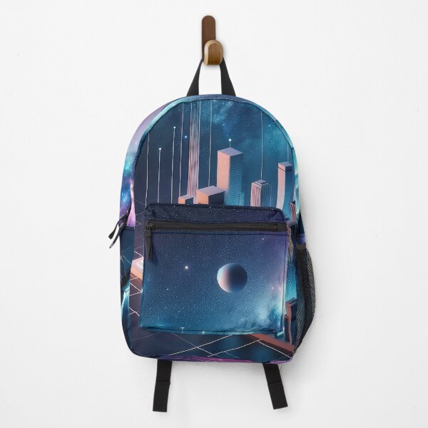 Item preview, Futuristic City Under Starlit Galaxy designed and sold by SunkenCost.