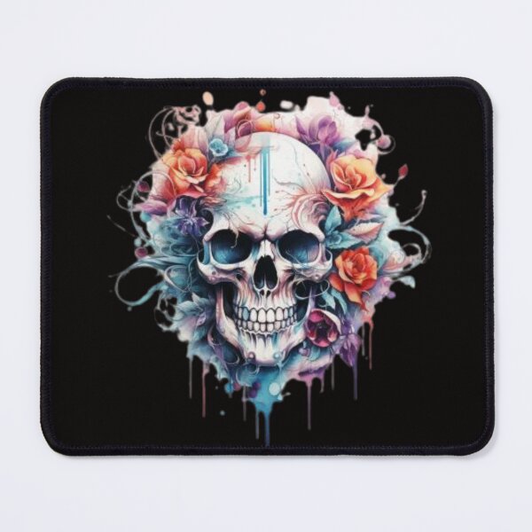 Item preview, flowered skull in watercolor version designed and sold by ale2205.