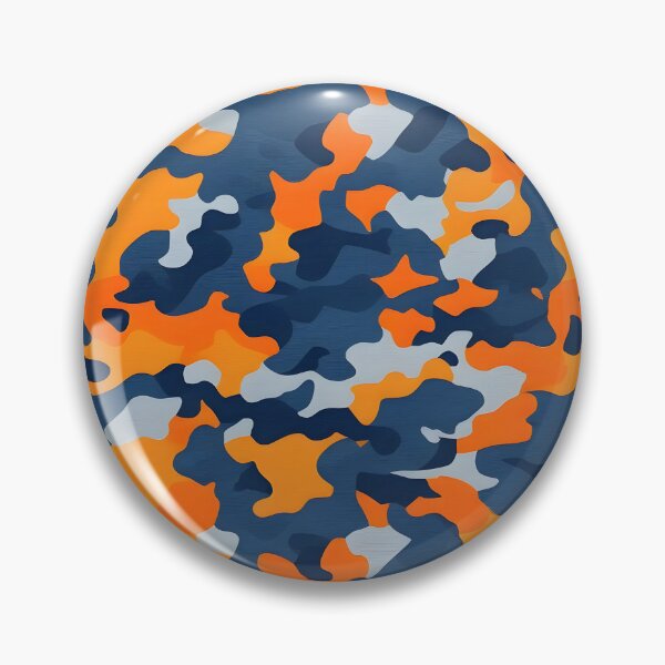 Item preview, Orange and blue gray camouflage designed and sold by TheCamoShop.