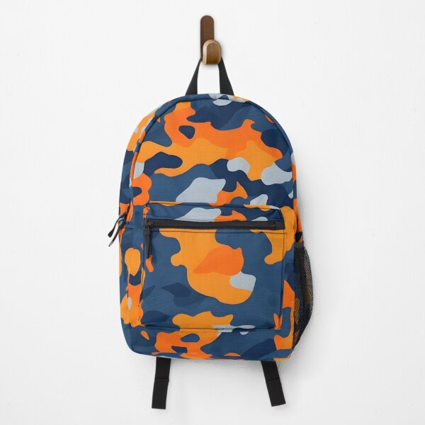 Item preview, Orange and blue gray camouflage designed and sold by TheCamoShop.