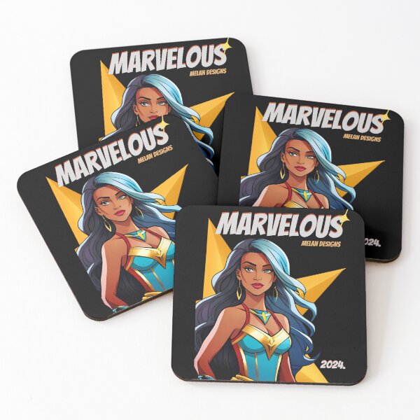 Item preview, Superhero Woman Marvelous 2024 Inspirational Blue Hair Comic  designed and sold by Melan Designs.