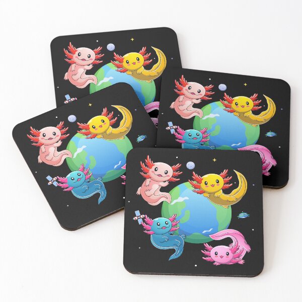 Item preview, Axolotls in space (on dark colors) designed and sold by messy-nessie.
