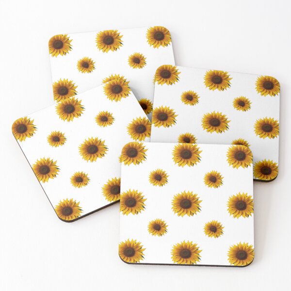 Item preview, sunflowers pattern in white background summer time spring style designed and sold by Carlos Gudino.