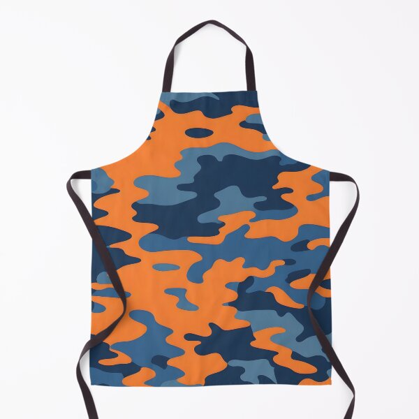 Item preview, Orange and blue gray camouflage pattern print designed and sold by TheCamoShop.