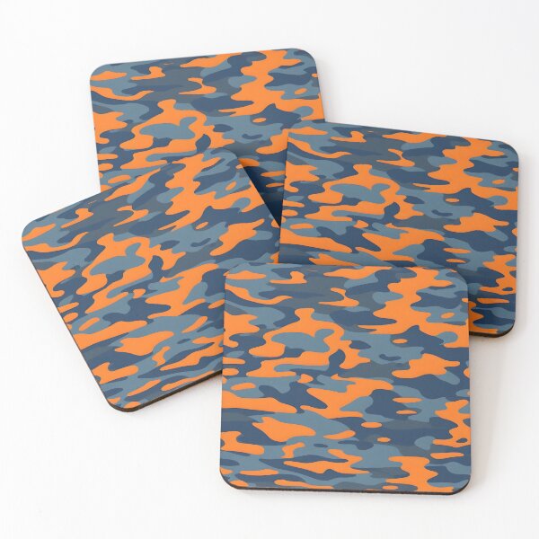 Item preview, camuflaje gris naranja y azul designed and sold by TheCamoShop.