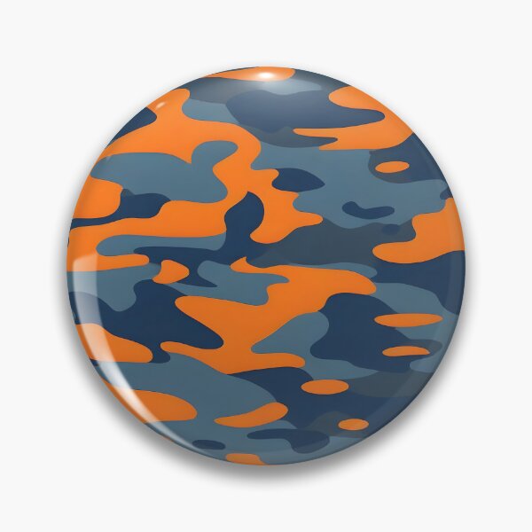 Item preview, orange and blue gray camouflage designed and sold by TheCamoShop.