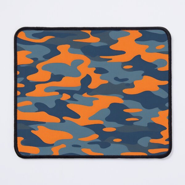 Item preview, orange and blue gray camouflage designed and sold by TheCamoShop.