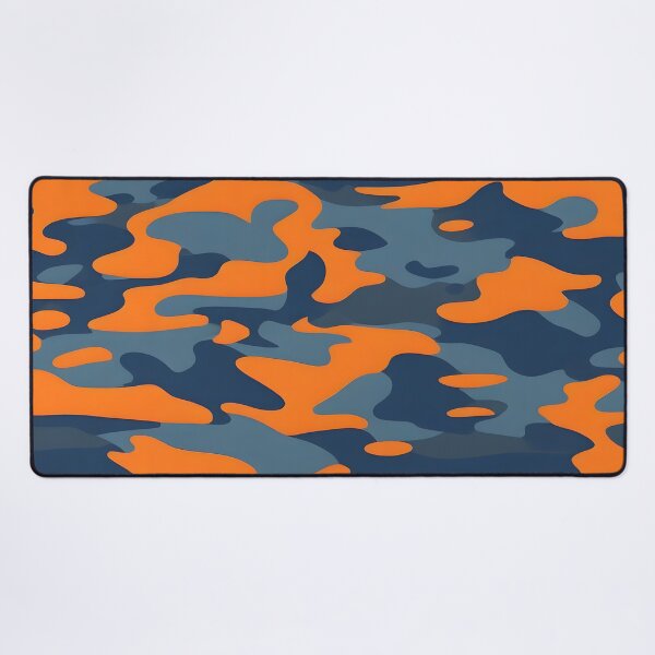 Item preview, orange and blue gray camouflage designed and sold by TheCamoShop.