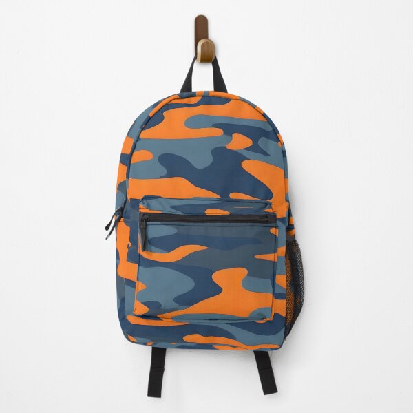 Item preview, orange and blue gray camouflage designed and sold by TheCamoShop.