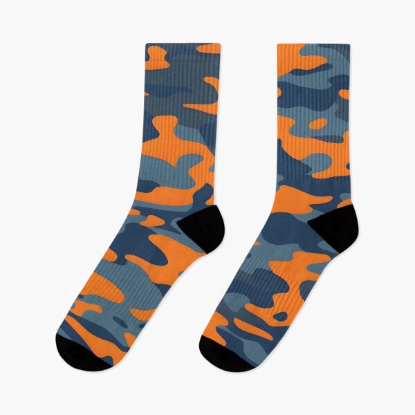 Item preview, orange and blue gray camouflage designed and sold by TheCamoShop.