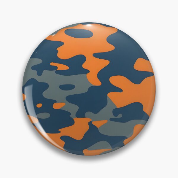 Item preview, orange and blue gray camouflage designed and sold by TheCamoShop.