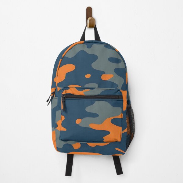 Item preview, orange and blue gray camouflage designed and sold by TheCamoShop.