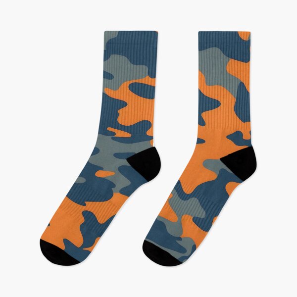 Item preview, orange and blue gray camouflage designed and sold by TheCamoShop.