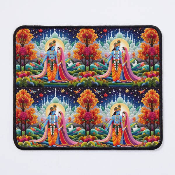 Item preview, Krishna in a colorful garden designed and sold by Bhavna111.