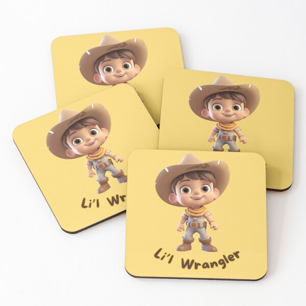 Item preview, Li’l Wrangler: Cute Cowboy Character Cartoon designed and sold by LittleDreamsCo.
