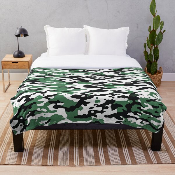 Item preview, green black and white camouflage designed and sold by TheCamoShop.