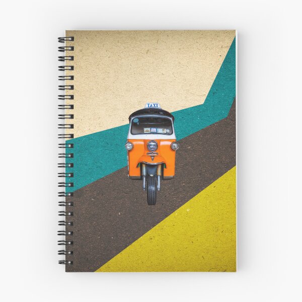 Item preview, TukTuk Retro style orange rickshaw Art designed and sold by simplestic.