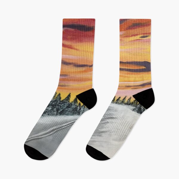 Item preview, Carriles de esquí al atardecer designed and sold by TrickyNicky3.