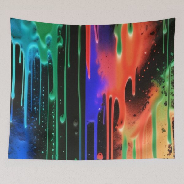 Item preview, Neon paint drip on black  designed and sold by Roxburylane.