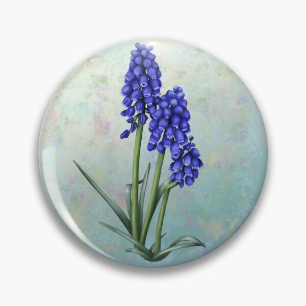 Item preview, Grape Hyacinth - with Border designed and sold by Spennig Aisling Art.