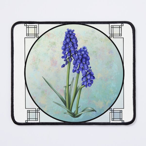 Item preview, Grape Hyacinth - with Border designed and sold by Spennig Aisling Art.