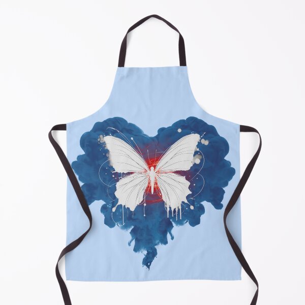 Item preview, Butterfly Heart - Minimalistic White Ink and Watercolor Art designed and sold by HausKatz.